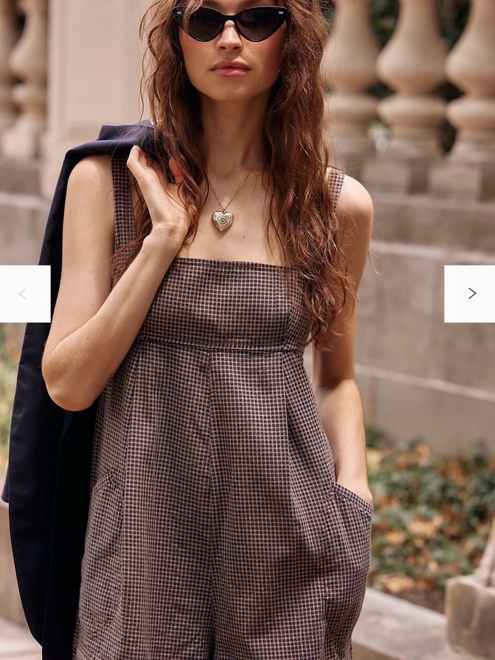 Free People Billie Plaid Romper